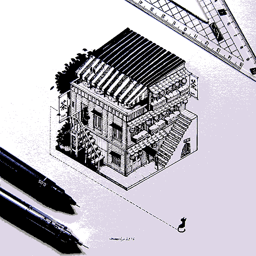 賞析：呆萌的臺灣建筑畫(huà)