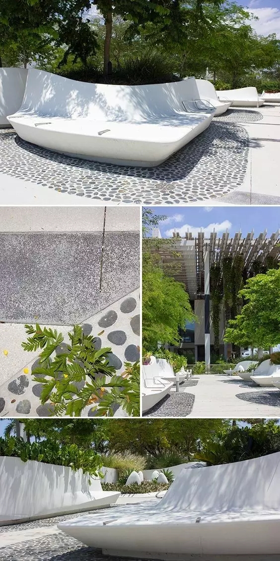 樹(shù)池和坐凳的完美組合